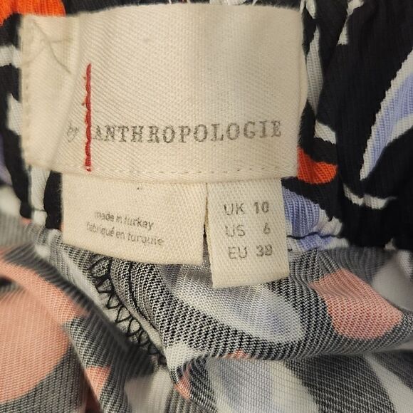 Anthropologie Breezy Straight Red Motif Pants Size 6 - Picture 7 of 16